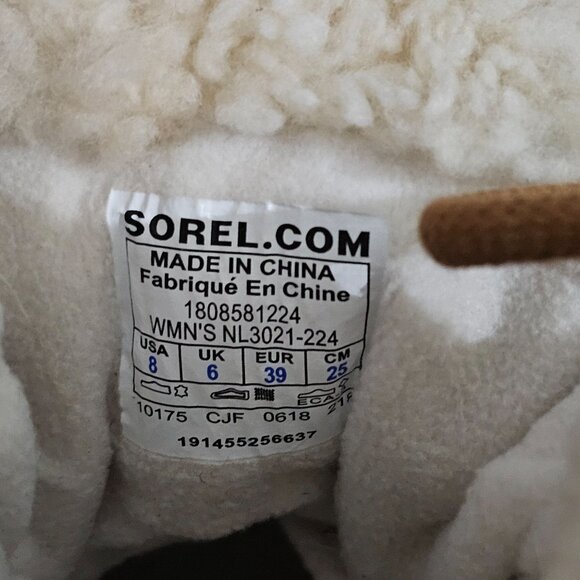 Sorel Joan Of Arctic Shearling Wedge Bootie Waterproof Camel Brown Size 8 - Picture 13 of 14